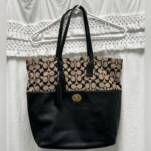 COACH Signature Turnlock Tote